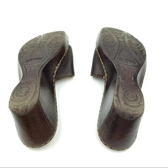 Born Ida sandals sz 7 38 M/W brown leather wedge - Picture 7 of 13